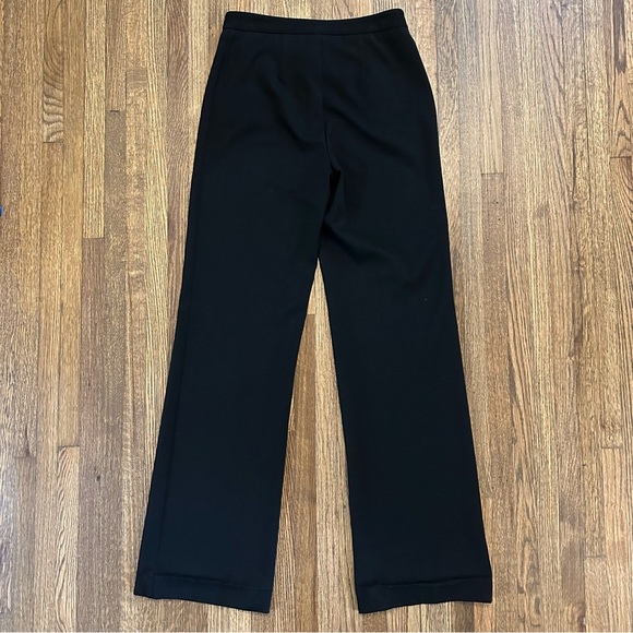 BEBE Vintage Bib Button Front Trouser Pants Size 4 Black 90’s Y2K Grunge - Picture 6 of 15